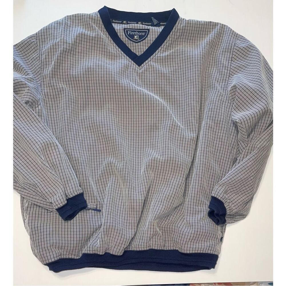 Firethorn Men’s XXL windbreaker.  Navy &‎ Ivory. Pullover A8